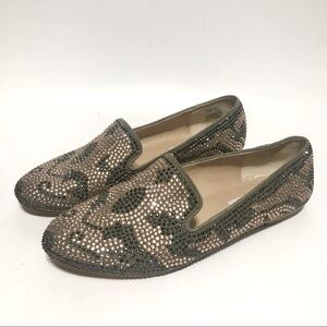 Full Rhinestone Steve Madden Jeweled Bedazzled Loafers